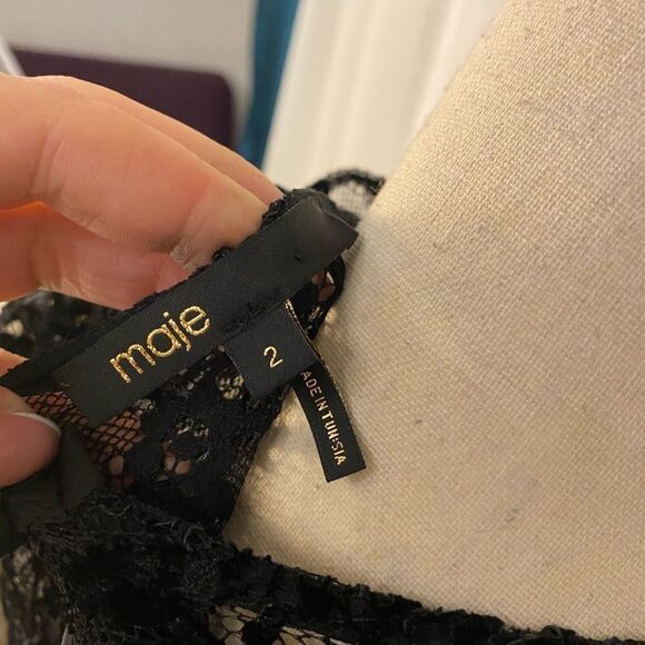 Maje lace flocked blouse, size M - Picture 7 of 7